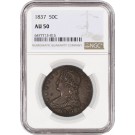1837 50C Reeded Edge Capped Bust Silver Half Dollar GR-14 NGC AU50 Coin