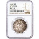 1814 50C Capped Bust Silver Half Dollar NGC XF Details Cleaned Coin