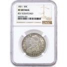 1821 50C Capped Bust Silver Half Dollar NGC XF Details Reverse Scratched Coin