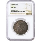1830 50C Capped Bust Silver Half Dollar NGC AU53 About Uncirculated Coin