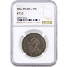 1807 50C Draped Bust Silver Half Dollar NGC VF25 Circulated Coin