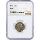 1921 S 5C Buffalo Nickel NGC F15 Circulated Key Date Coin #019