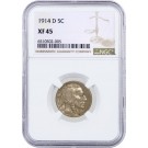 1914 D 5C Buffalo Nickel NGC XF45 Extremely Fine Circulated Key Date Coin