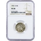 1921 S 5C Buffalo Nickel NGC VF20 Circulated Key Date Coin