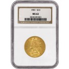 1901 $10 Liberty Head Eagle Gold NGC MS62 Uncirculated Coin