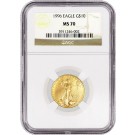 1996 $10 1/4 oz American Gold Eagle NGC MS70 Gem Uncirculated Key Date Coin