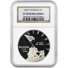 2005 P $1 Marine Corps 230th Anniversary Commemorative Silver Dollar NGC PF70 UC