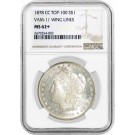 1878 CC Carson City $1 Morgan Silver Dollar VAM 11 Lines In Wing NGC MS62+ Coin