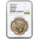 1921 High Relief $1 Silver Peace Dollar NGC AU Details Scratches Key Date Coin
