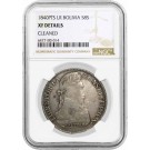 1840 PTS LR Potosi Mint Bolivia 8 Soles Silver NGC XF Details Cleaned Coin
