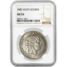 1882 Republic Of Haiti Gourde Silver NGC AU55 About Uncirculated Coin #005