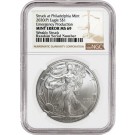 2020 (P) $1 Silver American Eagle MINT ERROR Weakly Struck NGC MS69 Emergency Production 