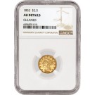 1852 $2.50 Liberty Head Quarter Eagle Gold NGC AU Details Cleaned Coin #010