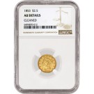 1853 $2.50 Liberty Head Quarter Eagle Gold NGC AU Details Cleaned Coin