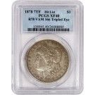 1878 7TF Rev of 1878 $1 Morgan Silver Dollar VAM 166 Tripled Eye PCGS XF40 Coin