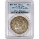 1878 7TF Rev of 1878 $1 Morgan Silver Dollar VAM 166 Tripled Eye PCGS XF40 Coin