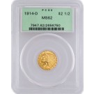1914 D $2.50 Indian Head Quarter Eagle Gold PCGS MS62 Generation 3.1 OGH 