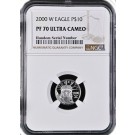 2000 W $10 Proof Platinum American Eagle 1/10 oz .9995 Fine NGC PF70 Ultra Cameo