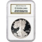 2003 W $1 1 oz Proof Silver American Eagle NGC PF70 Ultra Cameo