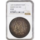 1629 HI German States Saxony Johan Georg I Taler Silver DAV-7601 NGC XF40