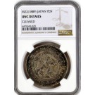 1889 Meiji Year 22 Japan Yen Silver NGC UNC Details Cleaned