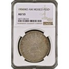 1904 MO AM 1 Peso Silver Mexico City Mint Second Republic NGC AU53 Coin