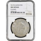 1914 Taisho Year 3 Japan Yen Silver NGC UNC Details Cleaned Coin