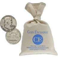 Bag Of 1000 $500 Face Value 90% Silver Franklin Half Dollars Full Dates