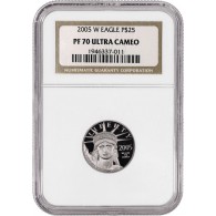 2005 W $25 American Platinum Eagle 20th Anniversary NGC PF70 Ultra Cameo