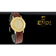 Vintage Fendi 410G 36mm Gold Tone Quartz Watch With Box