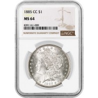 1885 CC Carson City $1 Morgan Silver Dollar NGC MS64 Uncirculated Key Date Coin