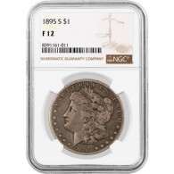 1895 S $1 Morgan Silver Dollar NGC F12 Fine Circulated Key Date Coin
