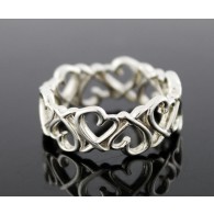 Tiffany & Co Paloma Picasso 925 Sterling Silver Full Loving Heart Ring Size 6.25