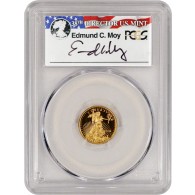 2016 W $5 1/10 oz Proof Gold American Eagle PCGS PR70 DCAM FS Edmund Moy Label