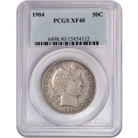 1904 50C Barber Half Dollar Silver PCGS XF40 Extremely Fine Coin