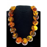 Tiffany & Co Paloma Picasso 18k Yellow Gold Graduated Amber Beaded Necklace 27"