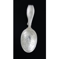 Tiffany & Co Love Birds Doves Sterling Silver Curved Handle Baby Feeding Spoon