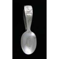 Tiffany & Co Mother Goose Sterling Silver Curved Handle Baby Feeding Spoon
