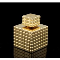 Vintage Tiffany & Co 14k Yellow Gold Cube Perfume Bottle with Dabber