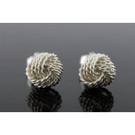 Tiffany & Co Twist Somerset 925 Sterling Silver 10mm Love Knot Stud Earrings