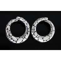John Hardy KALI Pebble 925 Sterling Silver Bypass Hoop Earrings