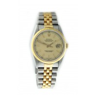 1994 Rolex Datejust 16233 36mm 18k Steel Champagne Dial Automatic Watch