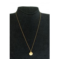 Tiffany & Co Paloma Picasso 18k Gold Hammered Diamond Disc Necklace 18"