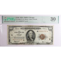 Series Of 1929 $100 Federal Reserve Bank Chicago Star Note Fr#1890-G* PMG VF30