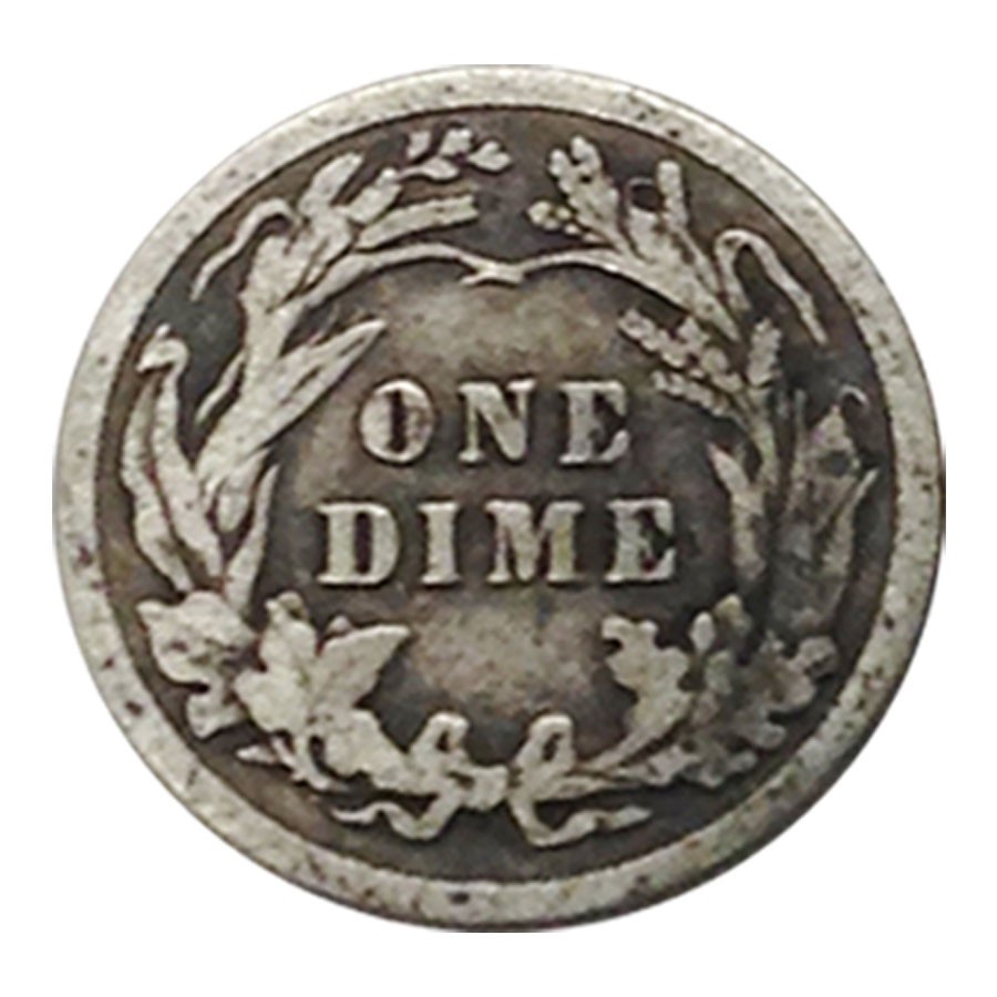 Roll Of 50 5 Face Value 90 Silver Barber Dimes Circulated Coins Full