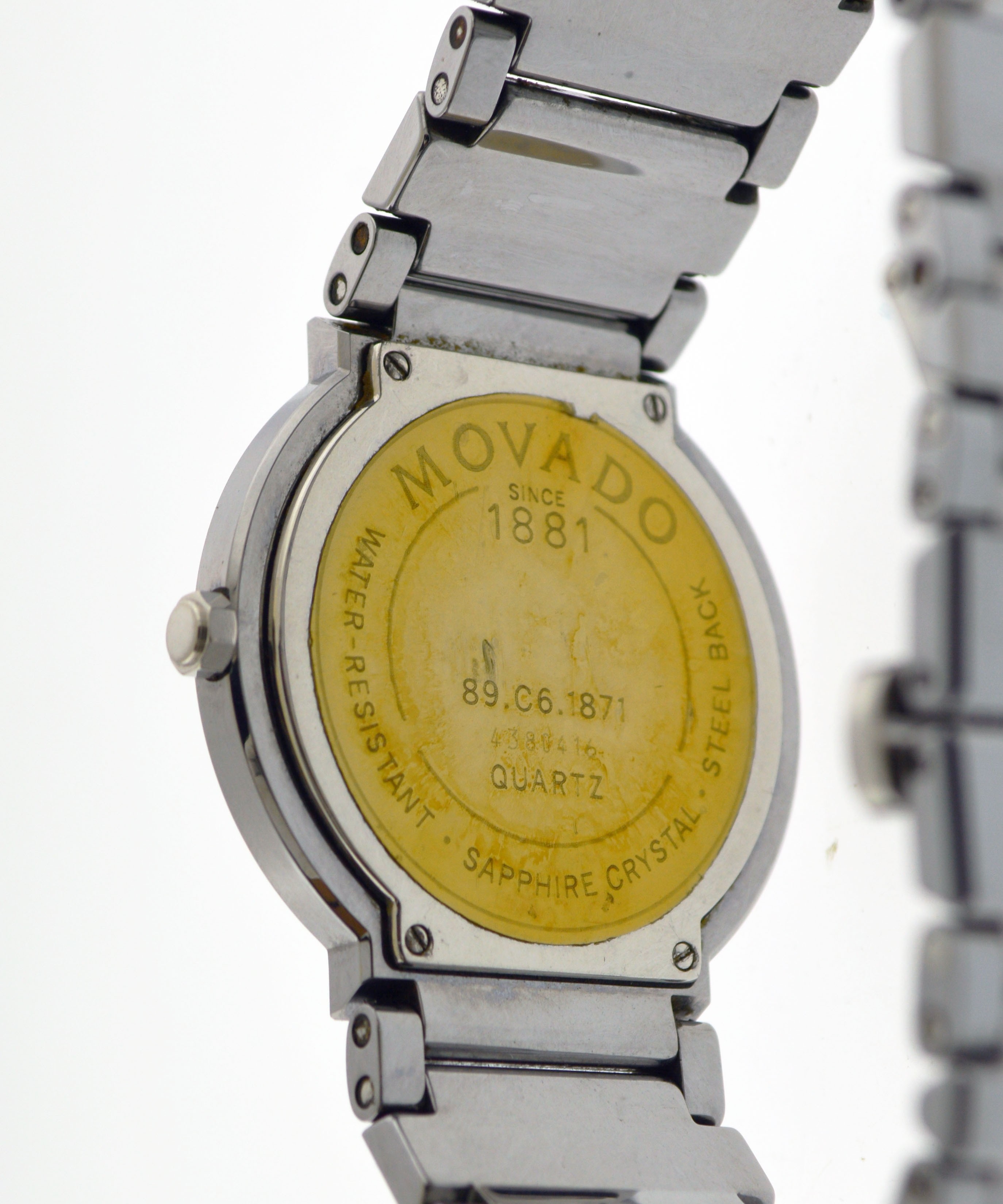 Movado Valor 34mm Tungsten Carbide Black Dial Quartz Watch 89.C6.1871