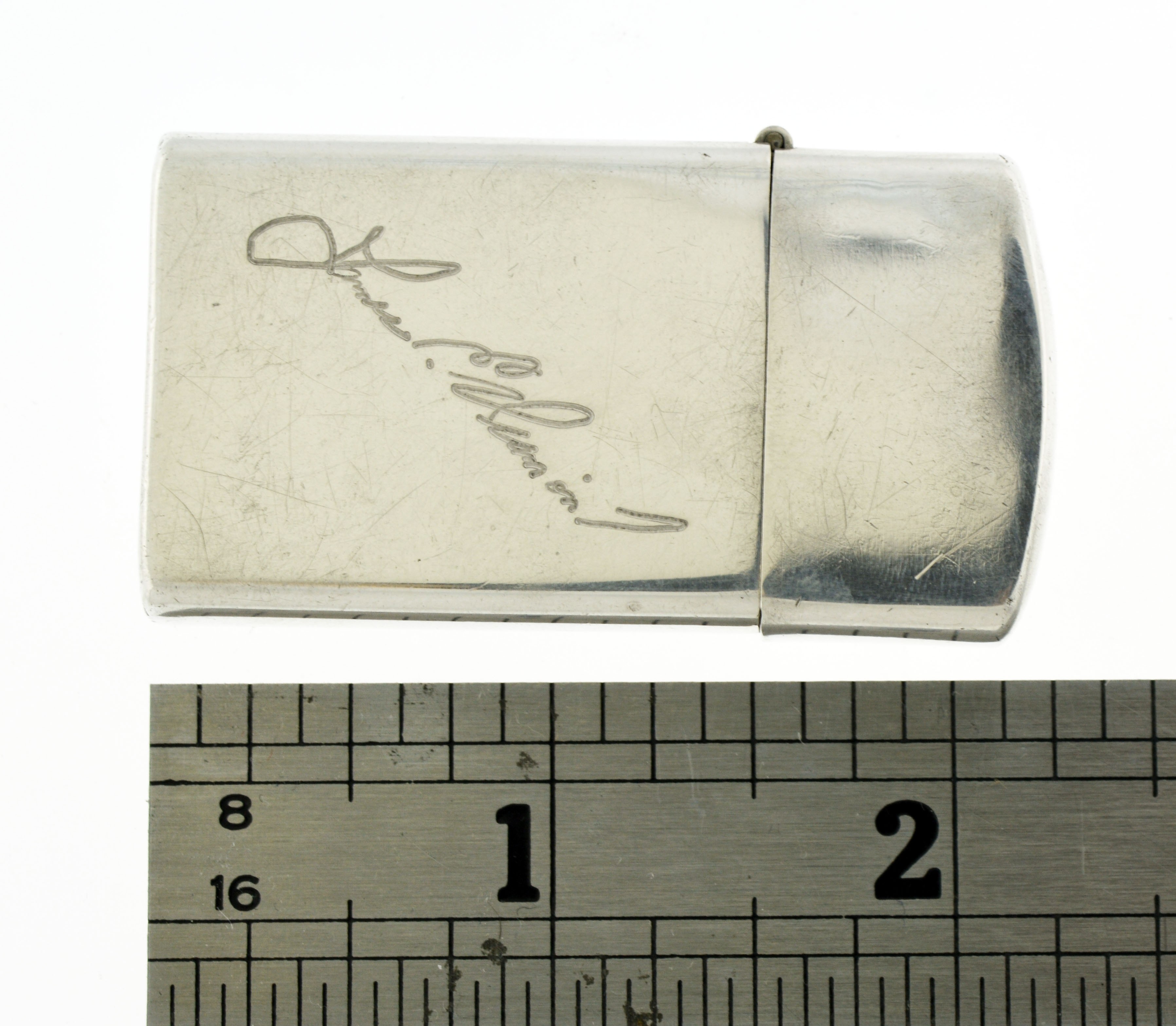 Vintage 1950s Zippo Patent 2517191 .925 Sterling Silver Slim Lighter