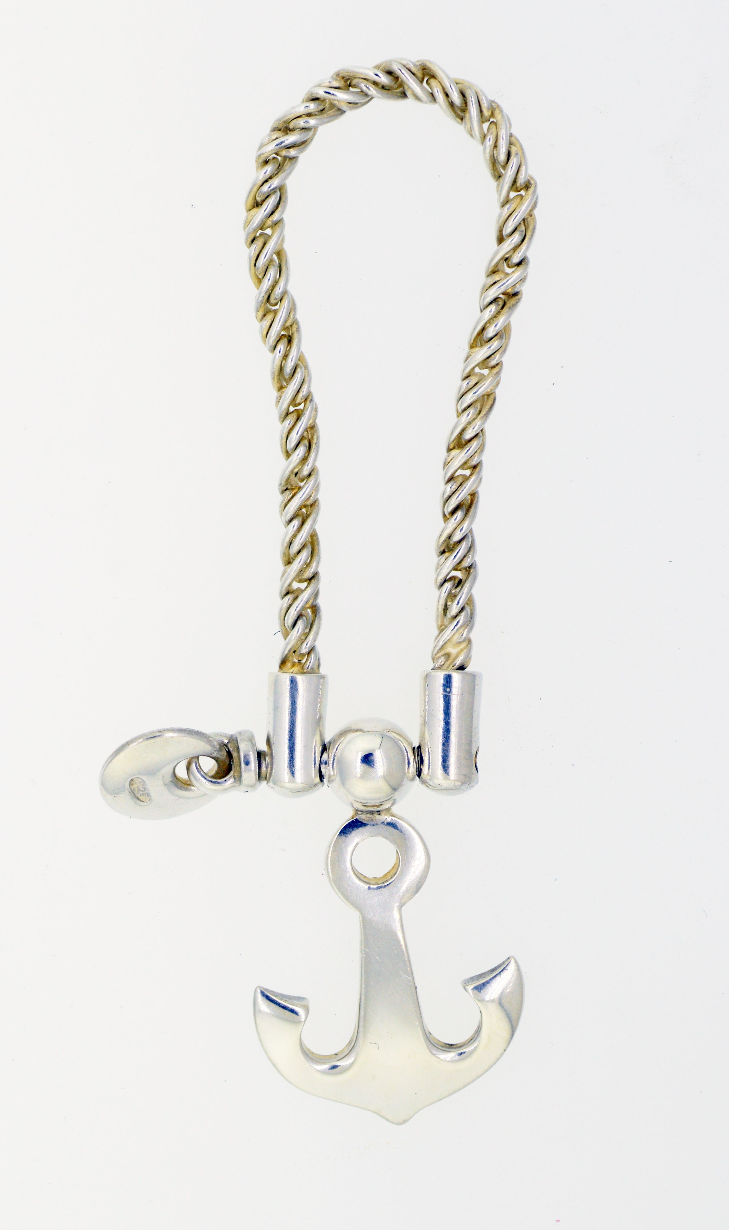 Vintage Tiffany & Co 925 Sterling Silver Sea Anchor Nautical Keychain