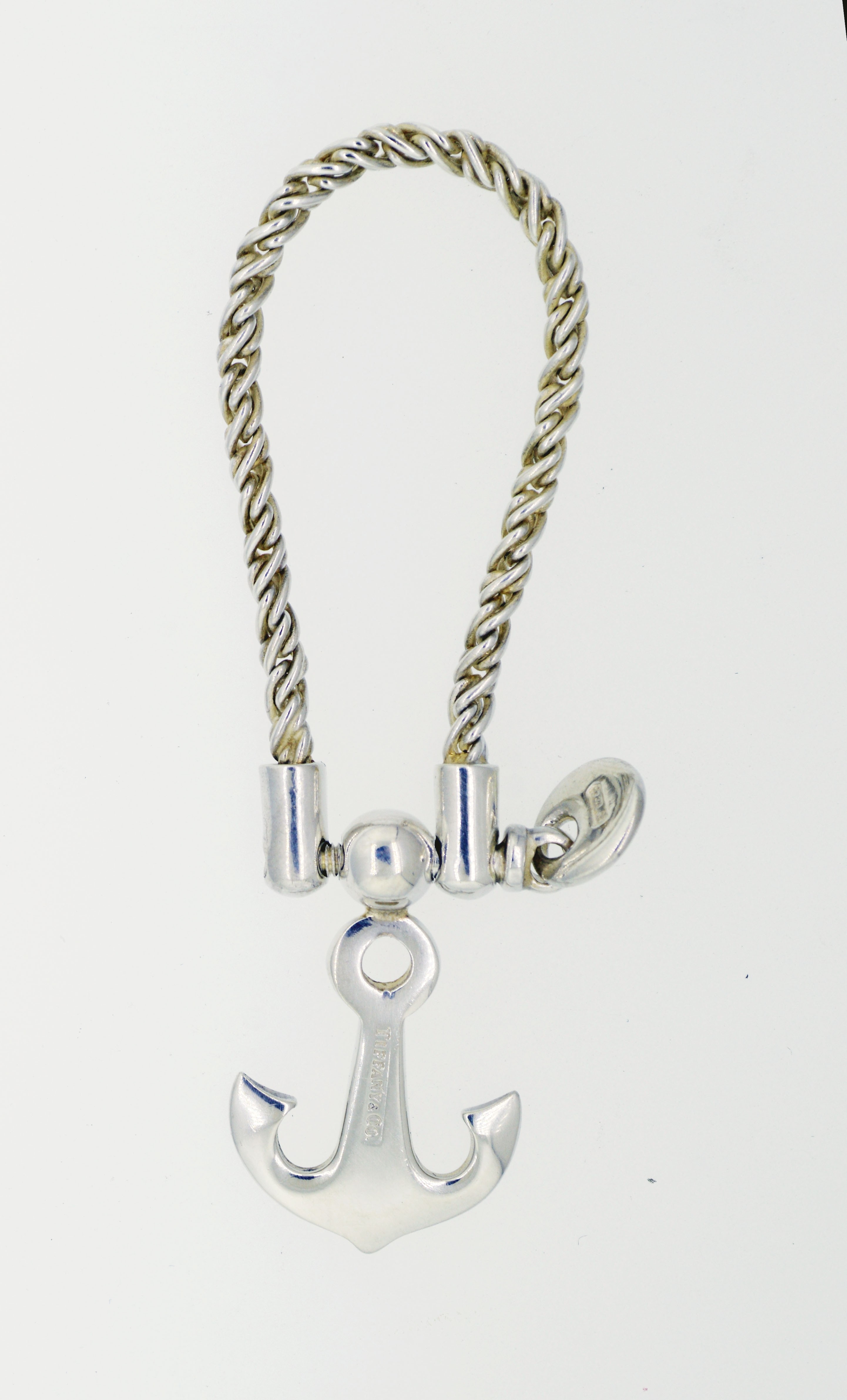 Vintage Tiffany & Co 925 Sterling Silver Sea Anchor Nautical Keychain