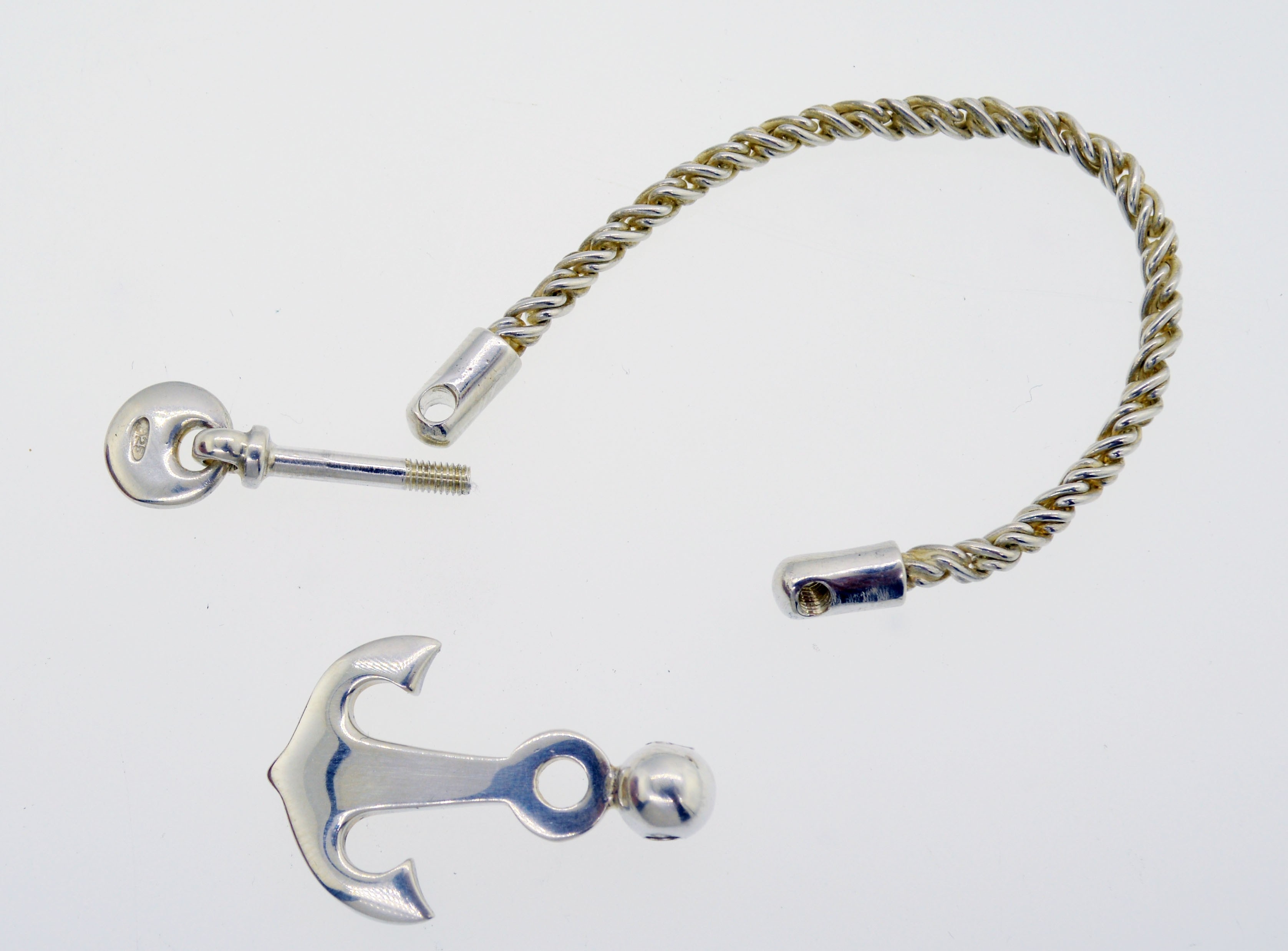 Vintage Tiffany & Co 925 Sterling Silver Sea Anchor Nautical Keychain